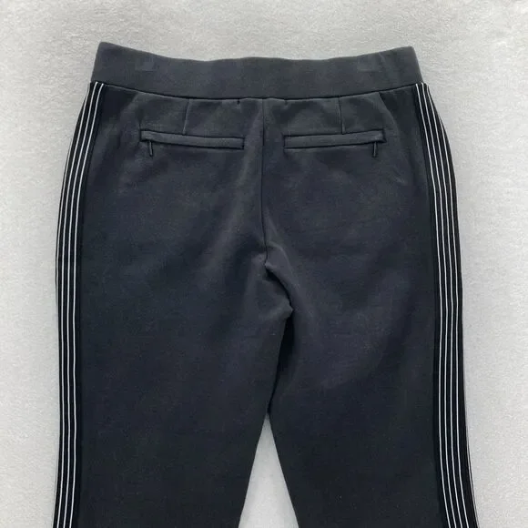 Athleta Commuter Pants Women's Small Pull On Black Stretch‎ Striped Ankle Zip - Picture 12 of 14
